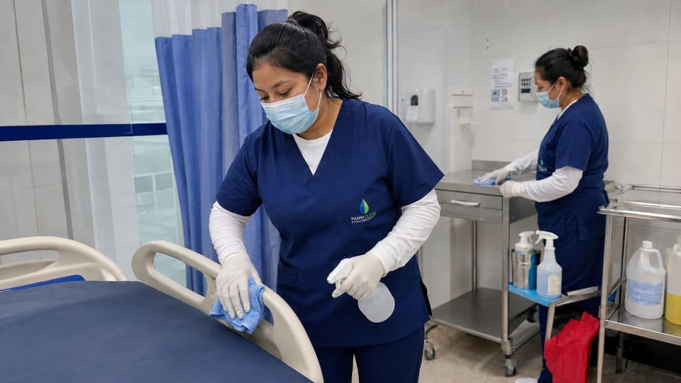 Limpieza y desinfección de un área hospitalaria de alta exigencia